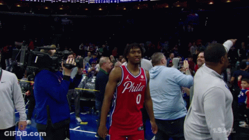 Philadelphia Basketball Player Walking GIF