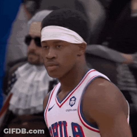Philadelphia Basketball Player Wearing Headband GIF