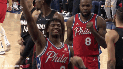 Philadelphia Basketball Player With Fist Up GIF