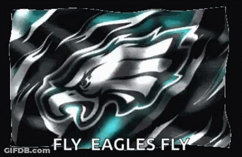 Philadelphia Eagles Flag Saying Fly Eagles Fly GIF
