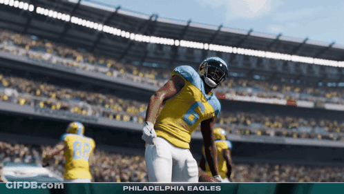 Philadelphia Eagles Football Player In Front Of Crowd GIF