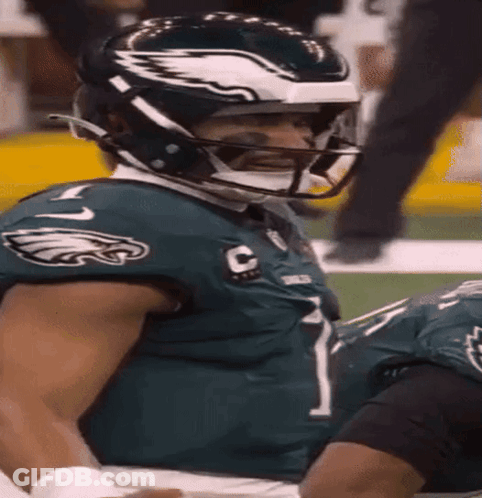 Philadelphia Eagles Football Player In Helmet GIF