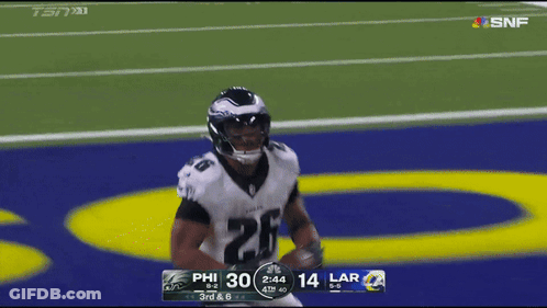 Philadelphia Eagles Football Player Running On Field GIF