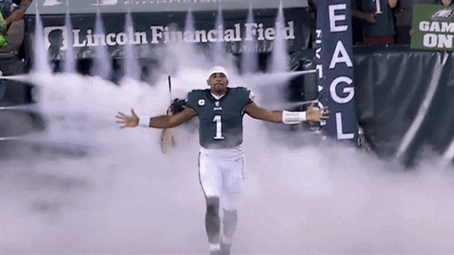 Philadelphia Eagles Jalen Hurts Walking Hyped GIF