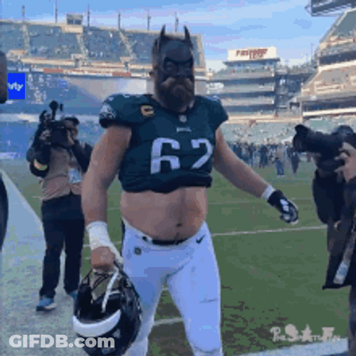 Philadelphia Eagles Jason Kelce Race Helmet GIF