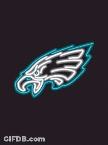 Philadelphia Eagles Logo Glowing In Dark GIF