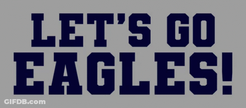Philadelphia Eagles Logo On Black Background GIF