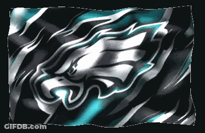 Philadelphia Eagles Logo On Black Background GIF