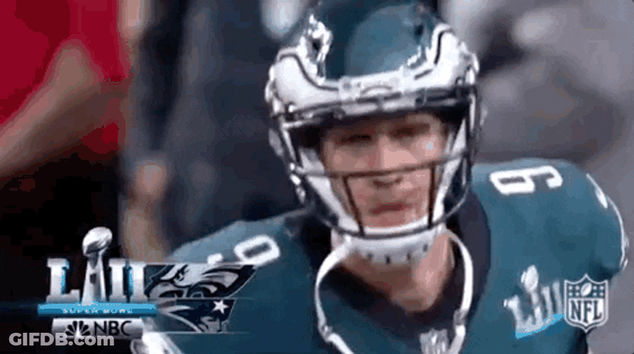 Philadelphia Eagles Nick Foles Dashing Closeup GIF
