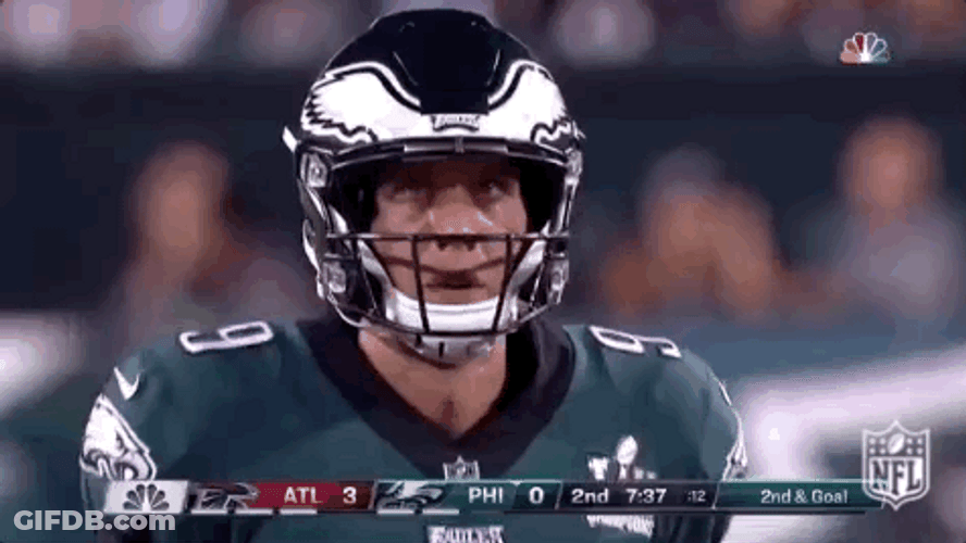 Philadelphia Eagles Nick Foles Sweaty Face GIF