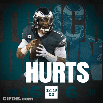 Philadelphia Eagles Player Holding Football GIF