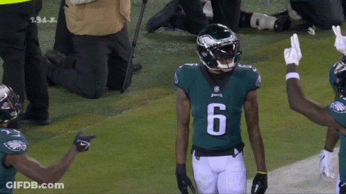 Philadelphia Eagles Player Number 6 On Field GIF