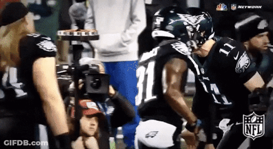 Philadelphia Eagles Players High Five GIF