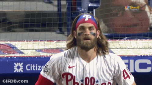Philadelphia Phillies Baseball Player With Headband GIF
