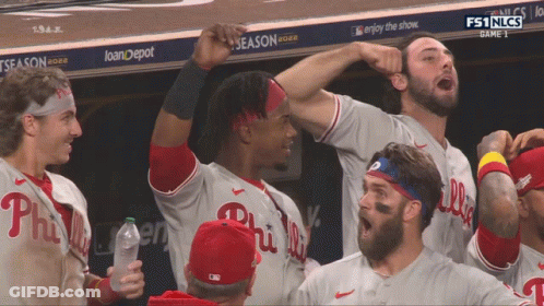 Philadelphia Phillies Celebrate Win GIF