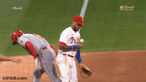 Philadelphia Phillies Player Catching Ball GIF