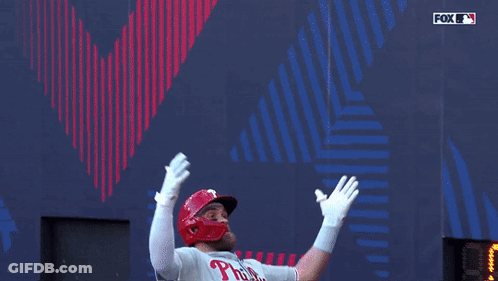 Philadelphia Phillies Player Celebrates Run GIF