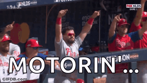 Philadelphia Phillies Player Celebrating GIF