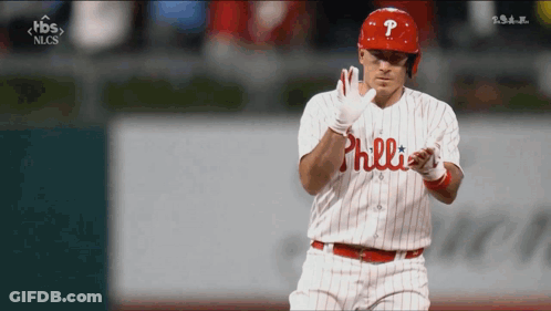Philadelphia Phillies Player Running To Home Plate GIF