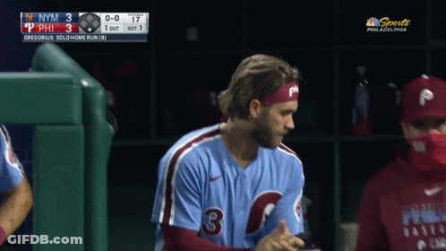 Philadelphia Phillies Player Wearing Headband GIF