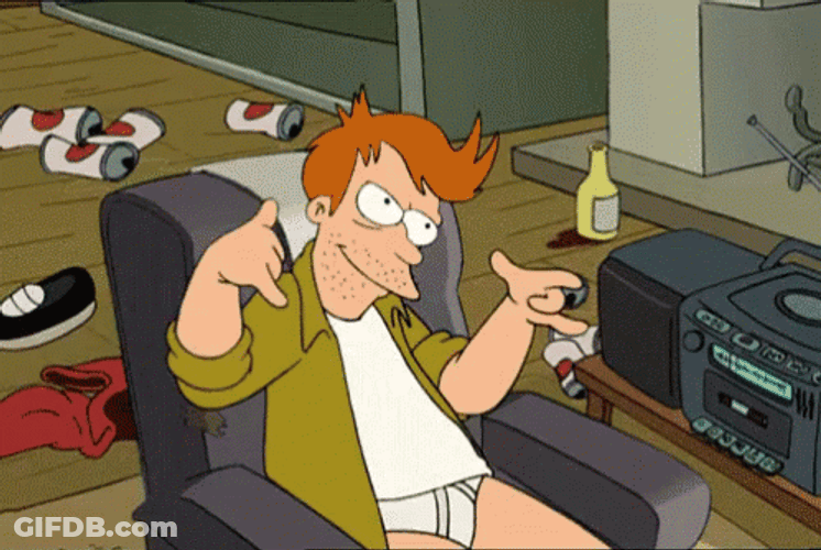 Philip J. Fry Chilling GIF
