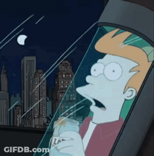 Philip J. Fry Gets Frozen GIF