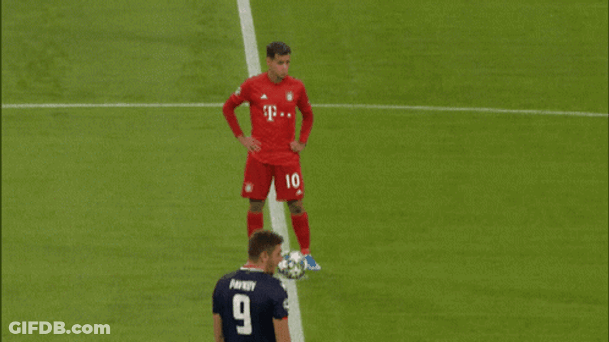 Philippe Coutinho On Football Kickoff GIF