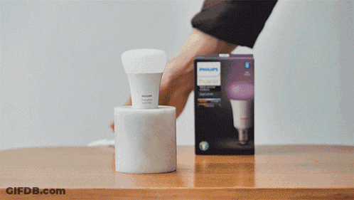 Philips Light Bulb Next To Box GIF
