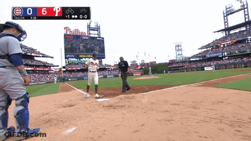Phillies And Cubs Baseball Game GIF