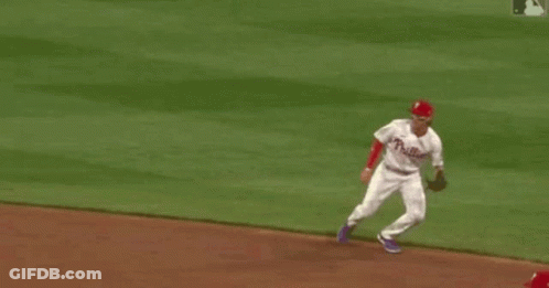 Phillies Baseball Player Catching Ball GIF