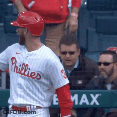 Phillies Baseball Player In Red Helmet GIF