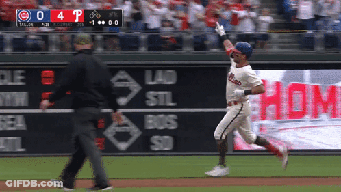 Phillies Baseball Player Running Home GIF