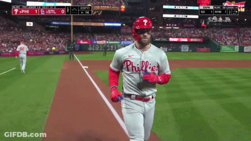 Phillies Baseball Player Walking GIF