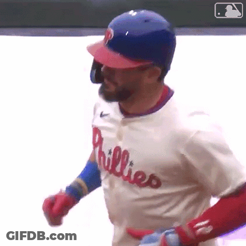 Phillies Baseball Player Wearing Helmet GIF