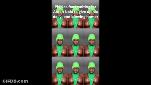 Phillies Fans Are Waiting For Aaron Nola To Give Up His Daily Lead Blowing Homer .. GIF