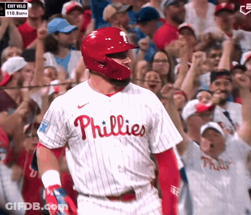 Phillies Player In Front Of Crowd GIF