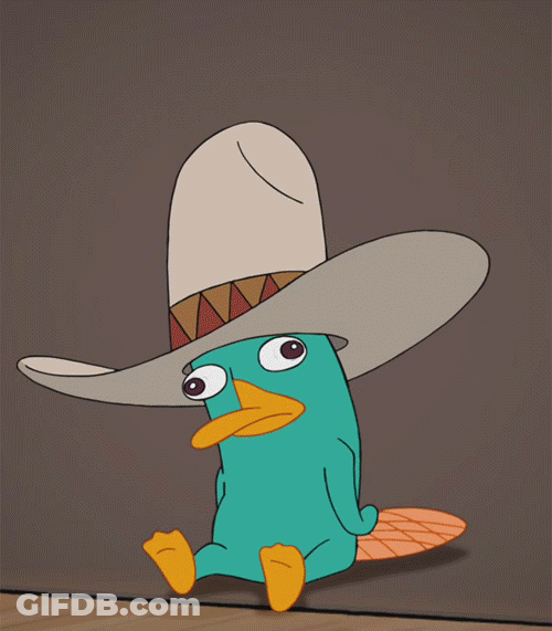 Phineas And Ferb Perry With Different Hats GIF