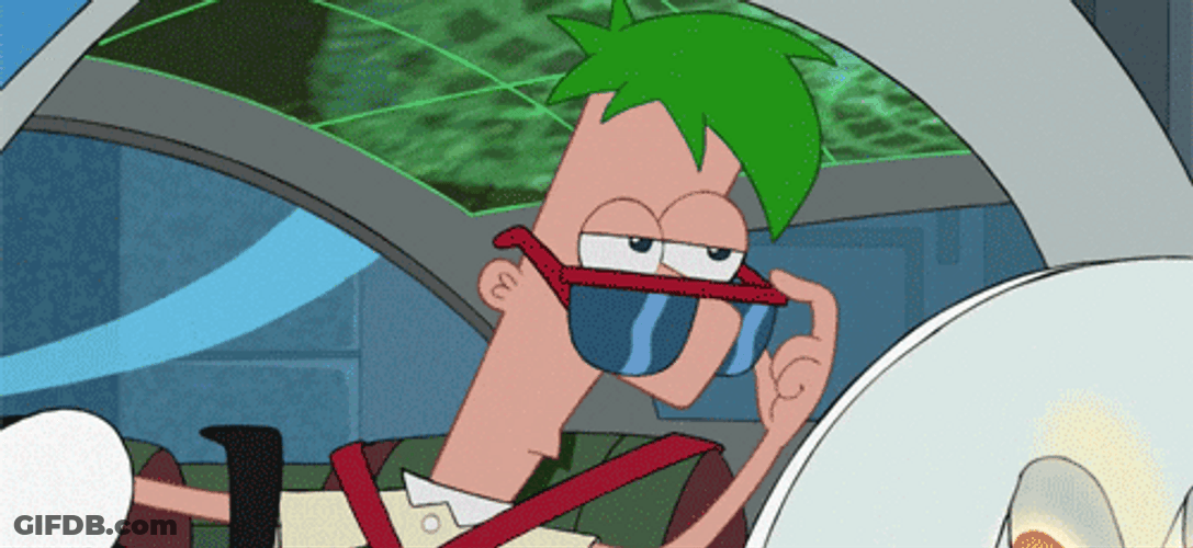 Phineas And Ferb Wearing Eyeglasses GIF