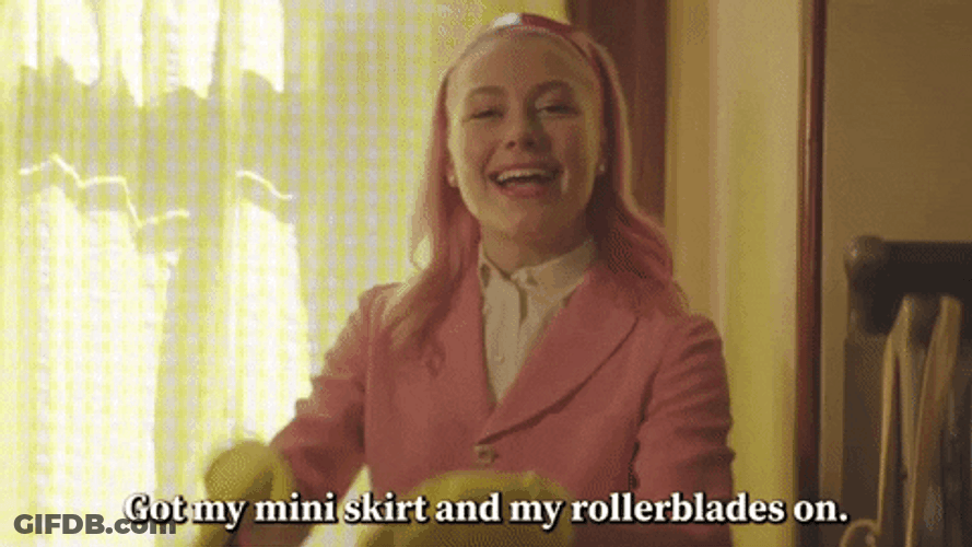 Phoebe Bridgers Got Mini Skirt And Rollerblades GIF
