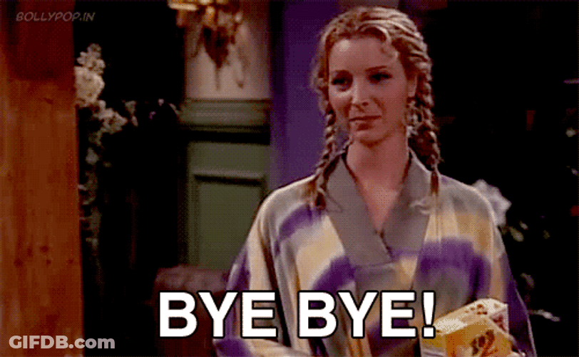 Phoebe Buffay Bye Bye GIF