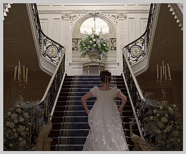 Phoebe Running Out Of Time In Bridgerton GIF