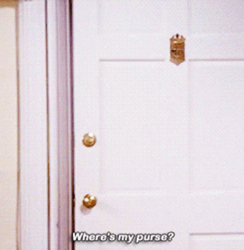 Phoebe Running Where's My Purse GIF