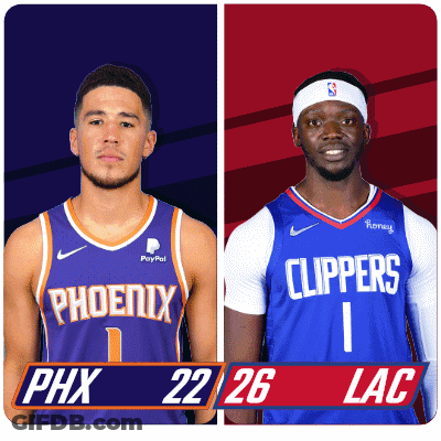 Phoenix Suns And Clippers Basketball Players GIF