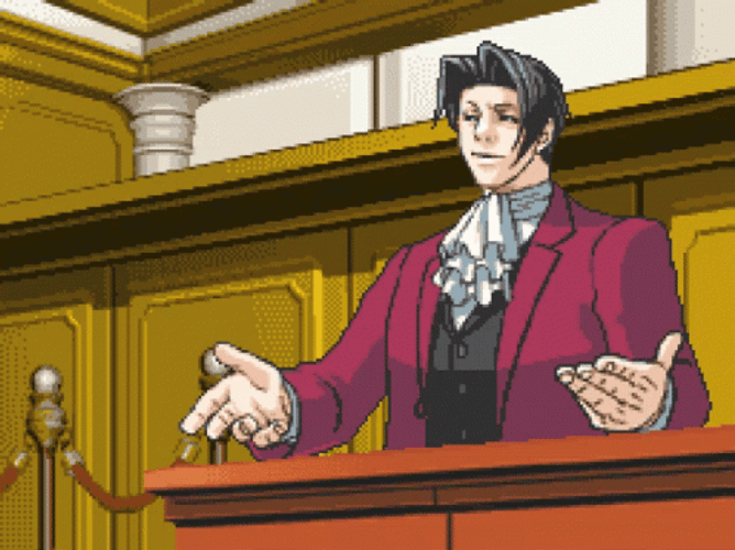 Phoenix Wright Miles Edgeworth Disapprove GIF
