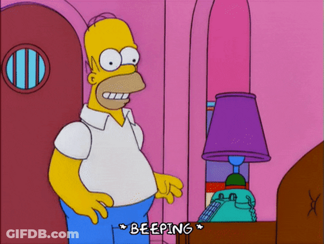 Phone Ringing Calling Homer Simpson GIF