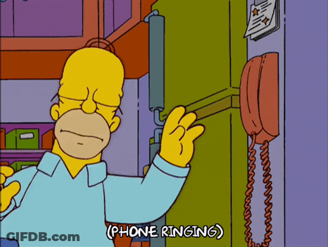 Phone Ringing Homer Simpson GIF