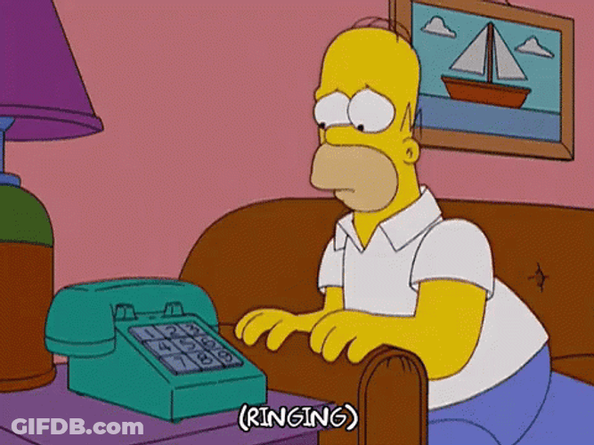 Phone Ringing Homer Simpson GIF