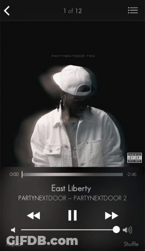 Phone Screen Playing East Liberty PartyNextDoor GIF