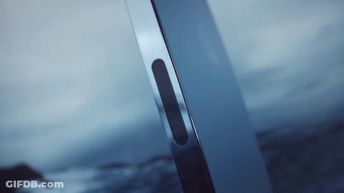 Phone Screen Reflecting Ocean GIF