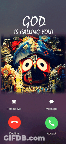 Phone Screen Saying God Is Calling You With Deity GIF